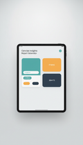 Concise Insights Report Generator Tablet App